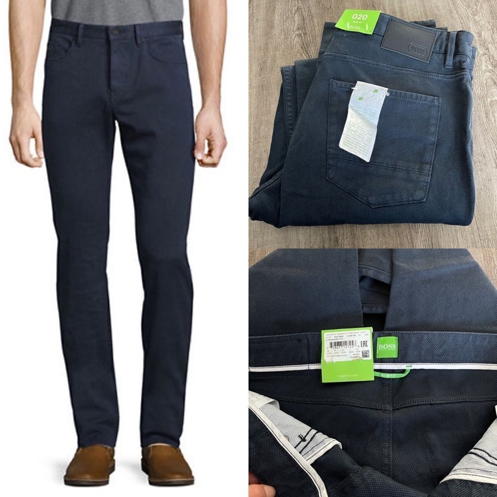 Boss Green C-Delaware Slim-Fit Pants-NAVY-32X34